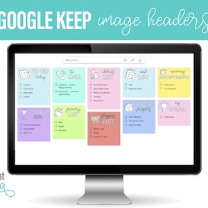 Google Keep Image Headers | Colorful Google Keep Headers | Instant Download Google Keep Headers