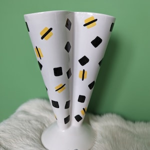 Pia Rönndahl handpainted ceramic vase for Gustavsberg Studio Sweden