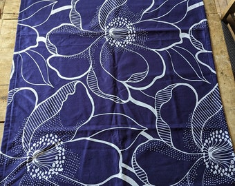 Tampella cotton Fabric tablerunner Finland / Tablecloth fabric HANHIKKI 1970s Home Decor