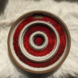 SELSBO Schweden rot / retro / Keramik / Keramic Plaque / Keramik Wand-Dekor / seramische Wandbehang / Wand-Plakette /handmade