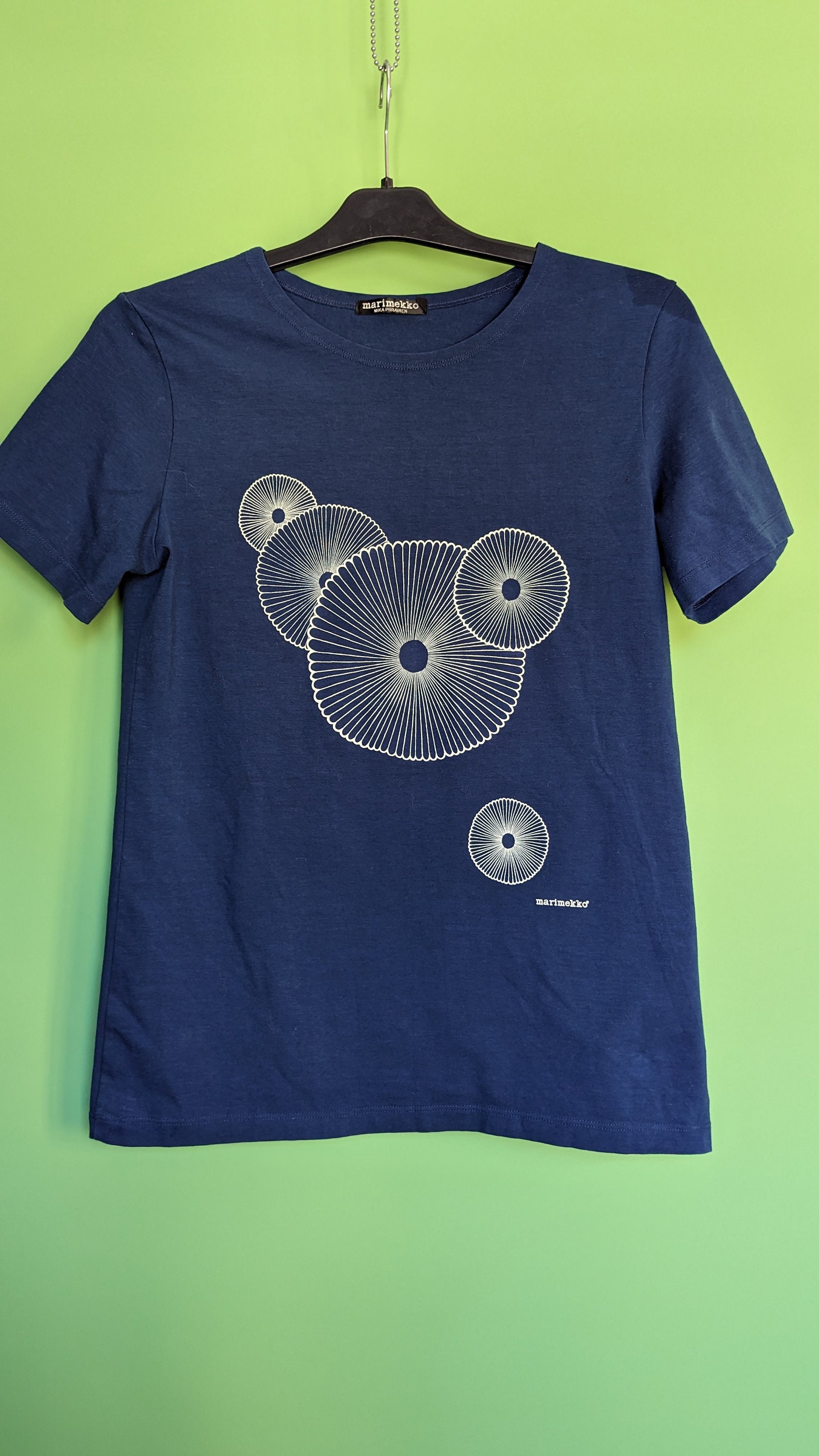 MARIMEKKO Finland Cotton Jersey T-shirt / Unisex Top Short