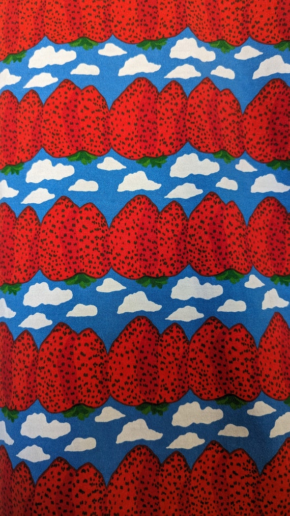 MARIMEKKO blue/red/white cotton T-shirt dress poc… - image 5