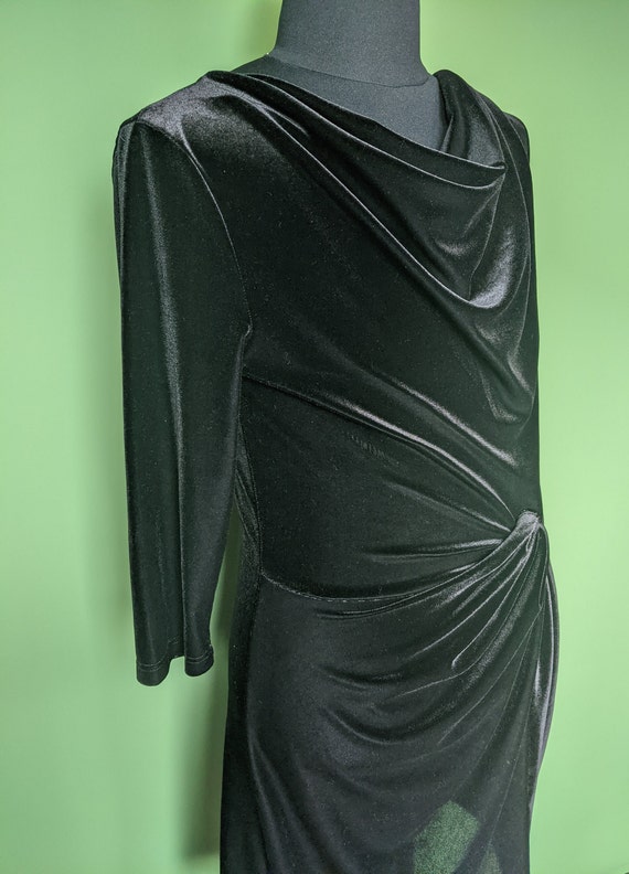 ILSE JACOBSEN Hornbæk black velour dress Size M - image 3