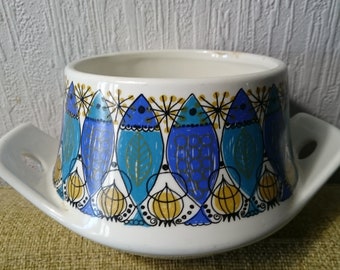 Vintage Figgjo Flint Norway Clupea Soup Tureen
