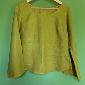 Vintage Lagenlook LeinenTop Shirt Größe S
