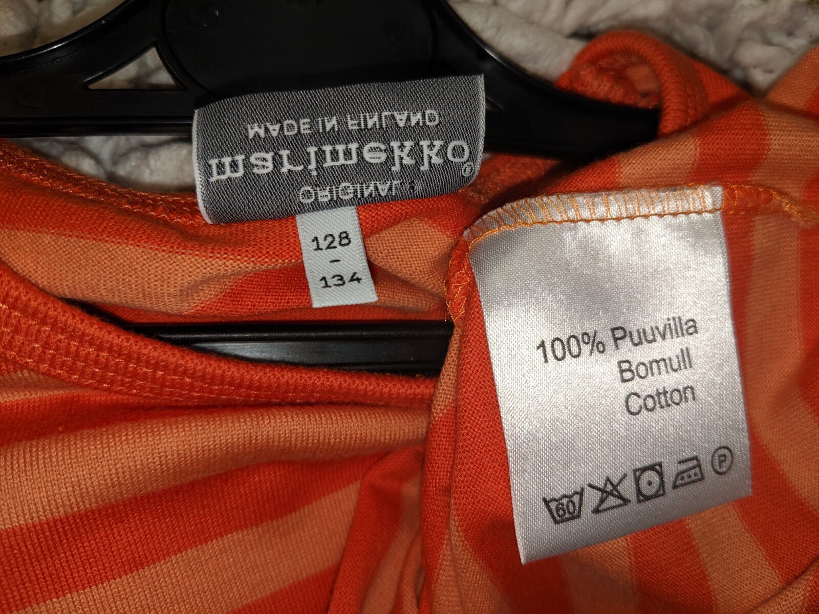 MARIMEKKO Finland Shirt Orange/light Orange Horizontal