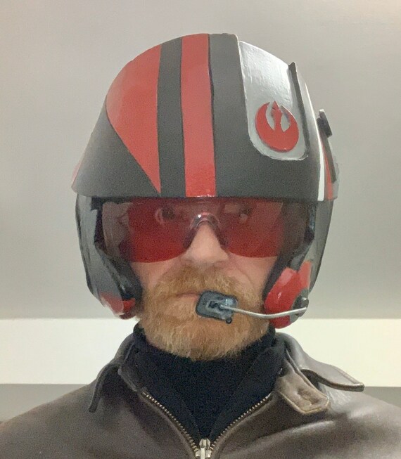 Star Wars X Wing Pilot Helmet Poe Dameron Etsy