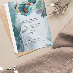 Digitale Einladung Taufe – E-Card personalisiert mit Foto & Text – Save the Date – Einladungskarte zum Sofortversand