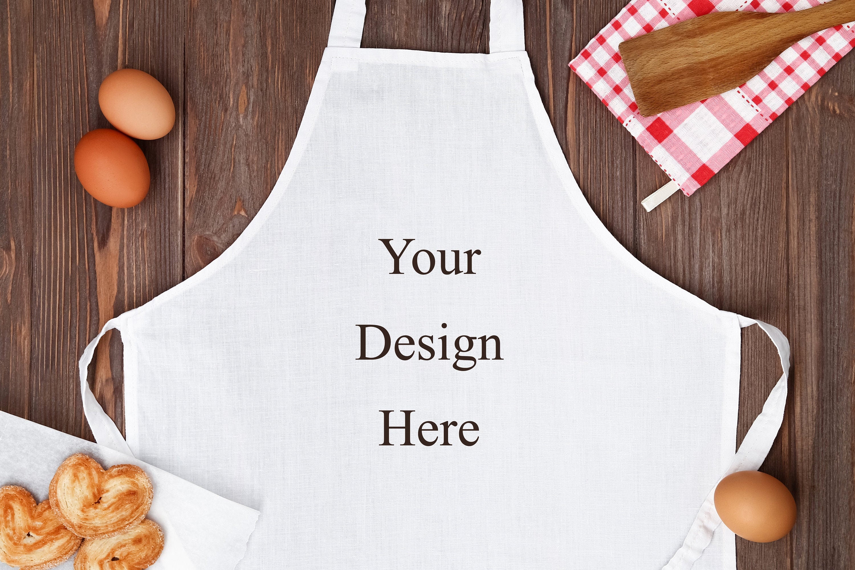 White apron mockup kitchen mock up template Etsy