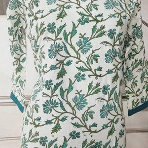 womens clothes block printed Ladies Tops Tunic Kurti Blouse boho clothes.we use only natural fabrics to give you comfort and style.