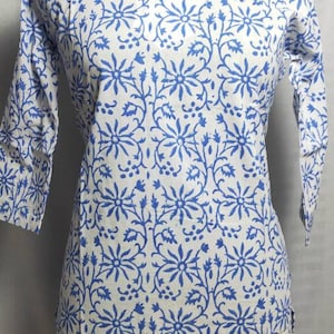womens clothes block printed Ladies Tops Tunic Kurti Blouse boho clothes.we use only natural fabrics to give you comfort and style.