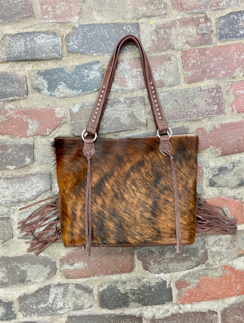 Montana West Leather Cowhide Purse Genuine Leather Purse Etsy