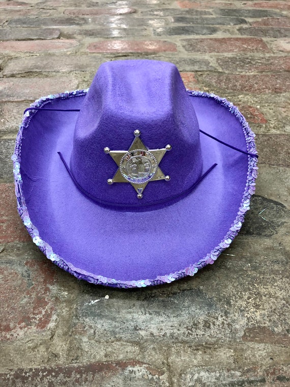 Birthday Hat| holiday hat. Party Hat Girls Cowboy Hat Christmas hat|Kids Cowboy Hat Childrens Sequin Sheriff Hat