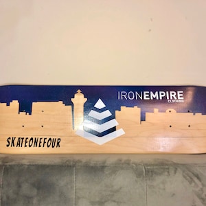 Hand Painted SkateOneFour X Iron Empire Skateboard/ Skateboard Art/ 7.75 Inch Skateboard/ Skateboard Deck/ Skate Deck/ Blank Skateboard Deck