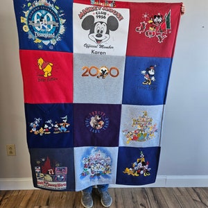 Custom Blankets made from t-shirts, jerseys an other shirts with Fleece backing image 10