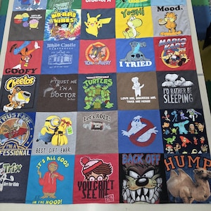 Custom T-shirt Memory Blanket, Travel & Concert Keepsake