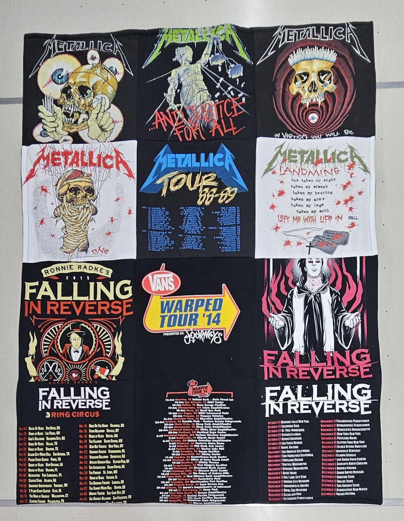Custom Blankets made from tshirts, sweaters, jerseys and other shirts with Fleece backing image 20