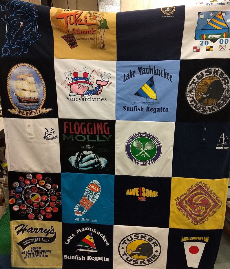 Custom Blankets made from tshirts jerseys an other shirts Etsy