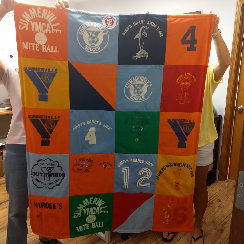 Custom Blankets made from tshirts jerseys an other shirts Etsy