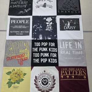 Custom Blankets made from tshirts, sweaters, jerseys and other shirts with Fleece backing image 16