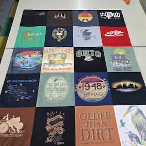 Custom Blankets made from tshirts, sweaters, jerseys and other shirts with Fleece backing image 11