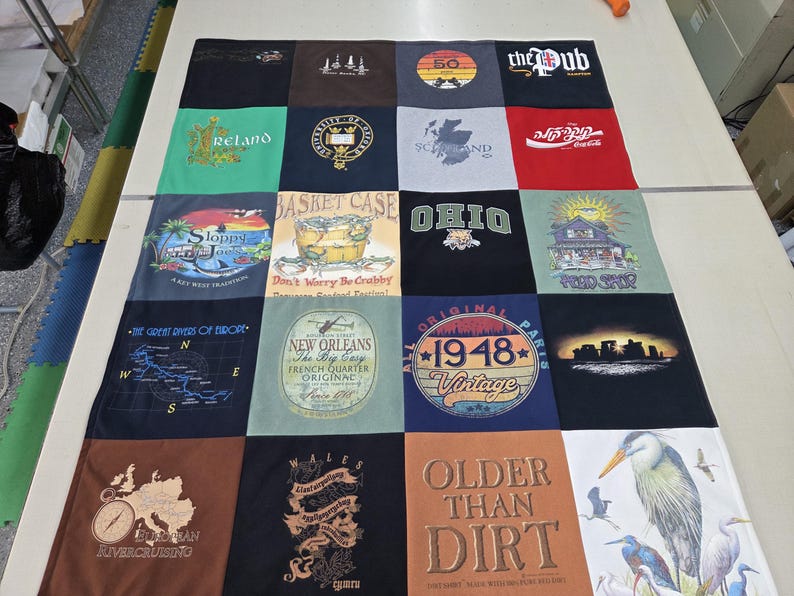 Custom Blankets made from tshirts, sweaters, jerseys and other shirts with Fleece backing image 11