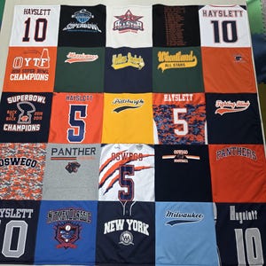 Custom Blankets made from tshirts, sweaters, jerseys and other shirts with Fleece backing image 15