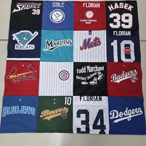 Custom Blankets made from tshirts, sweaters, jerseys and other shirts with Fleece backing image 12