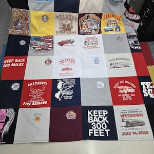 Custom Blankets made from tshirts, sweaters, jerseys and other shirts with Fleece backing image 13