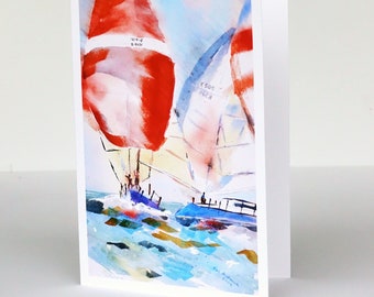 Sailboats Racing card