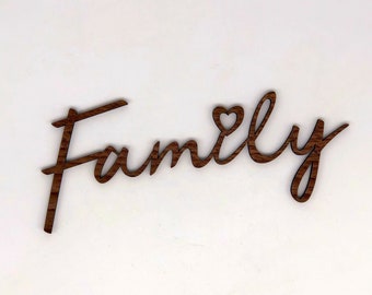 Family Cutout - SVG vector pattern for laser cutting