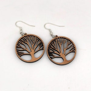 Tree Earrings SVG Vector Pattern for Laser Cutting - Etsy