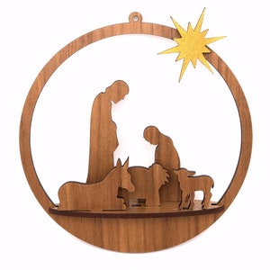 Nativity Ornament - SVG vector pattern for laser cutting