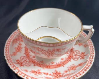 アンティーク 1902年 ロイヤルクラウンダービー 口ひげカップとソーサー