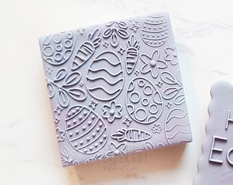 Easter Pattern - Raised Fondant Embosser Stamp - Cookie Stamp - Easter Embosser Stamp - Fondant Cookie Stamp - Bake Supplies - Vancouver BC