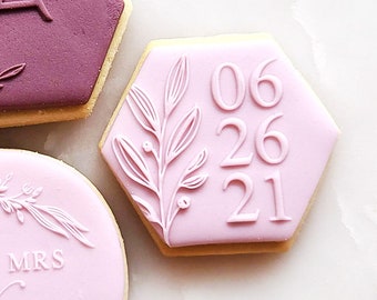 Custom Date Wedding Fondant Embosser Stamp - Wedding Stamp - Cookie Stamp - Anniversary Embosser Stamp - Fondant Cookie Stamp Love