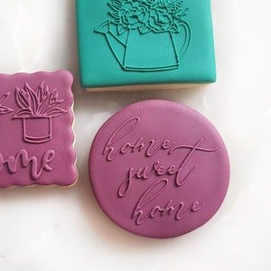 Home Sweet Home Fondant Embosser Stamp - New Home Stamp - Script Embosser Stamp - Fondant Cookie Stamp Love - Vancouver Laser Cut Co