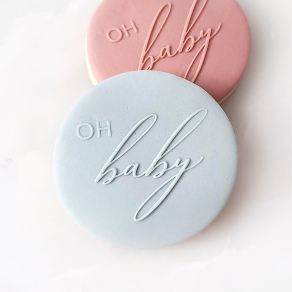 Oh Baby Cookie Fondant Embosser Stamp - Cookie Stamp - Baby Embosser Stamp - Fondant Cookie Stamp - Baking Supplies - Baby Shower Stamp