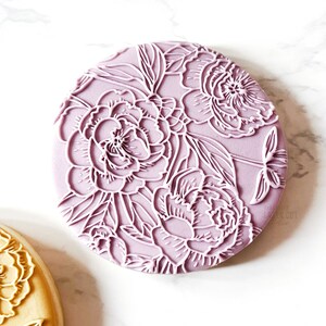 Vintage Floral Pattern 3 - Raised Fondant Embosser Stamp - Cookie Stamp - Flower Embosser Stamp - Fondant Cookie Stamp - Bake Supplies