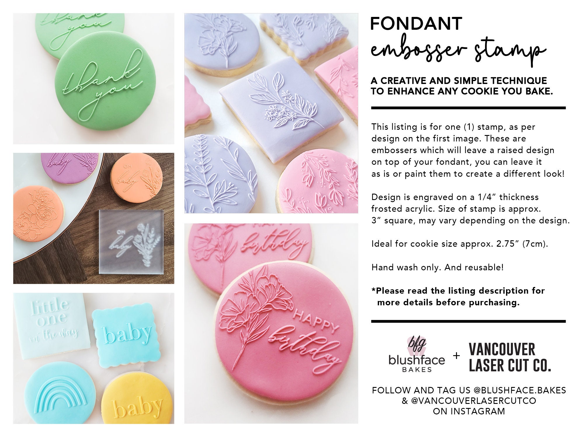 Bake Supplies Birthday Embosser Stamp Fondant Cookie Stamp Cookie Stamp