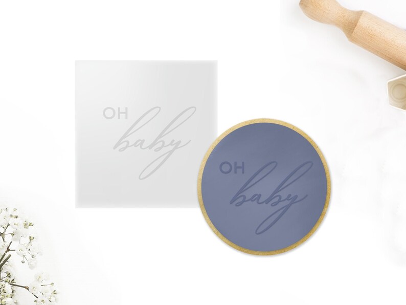 Oh Baby Cookie Fondant Embosser Stamp Cookie Stamp Baby Etsy