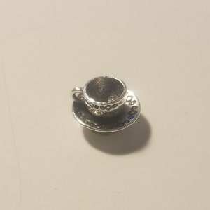 Tiny Silver Teacup Needle Minder
