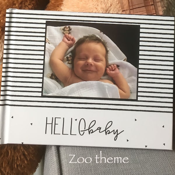Rhyming Customized 1st Year Baby Book