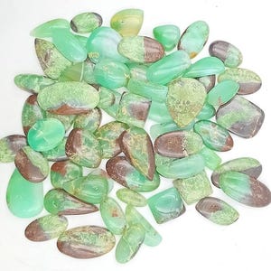 Chrysoprase loose Gemstone, Beautiful Green Chrysoprase Cabochon Lot, Unique Chrysoprase Gemstone lot, Chrysoprase Gemstone for jewelry.