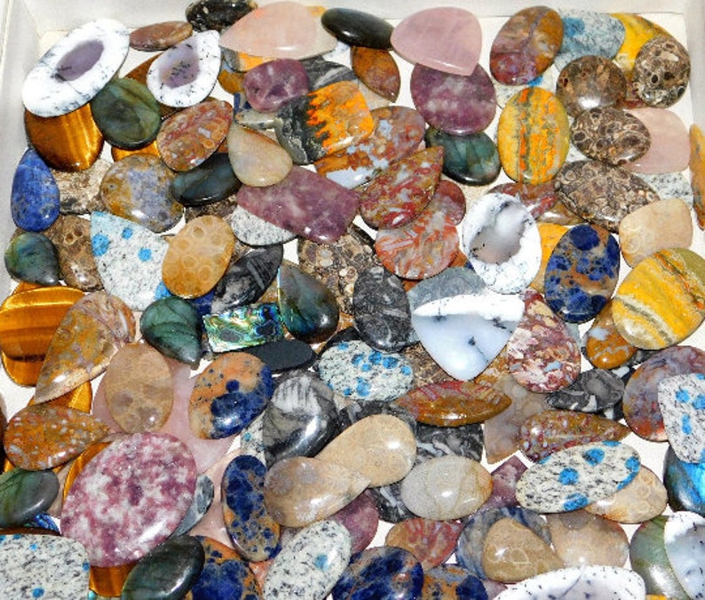 Gemstone cabochon Mix Gemstone Cabochon loose Cabochon Etsy