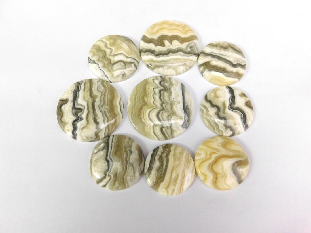 Beautiful Zebra Onyx, Zebra Onyx Cabochon Lot, Round Shape Mix Zebra