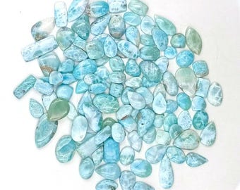 Blue Larimar Cabochon Natural  Gemstone for Jewelry Making Wholesale Lot