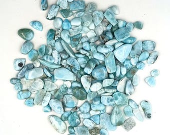 Natural Larimar Gemstone Cabochons Jewelry Making Supplies Wholesale Lot