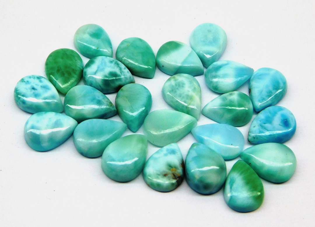 10mm X 14mm Larimar Cabochon.aaa Quality Larimar Wholesale Lot ,blue