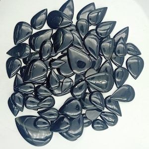 Black Onyx Gemstone, Natural Onyx Cabochon, Mix Shape Loose Gemstone Lot, Amazing Onyx Stone for jewelry, Beautiful Black Onyx Gemstone.